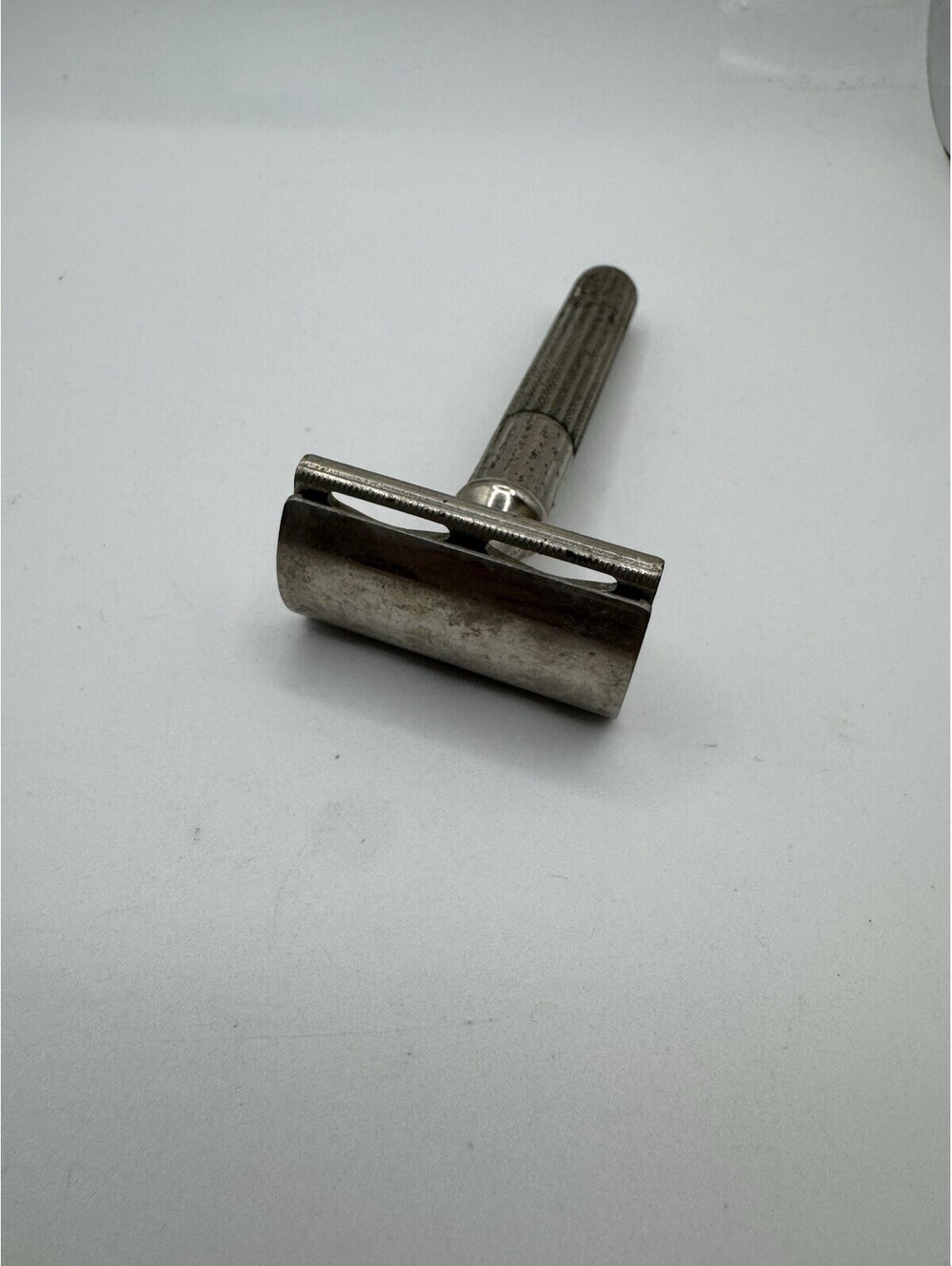 Vintage Gillette Fat Handle Tech Safety Razor Made in USA Double Edge DE Razor